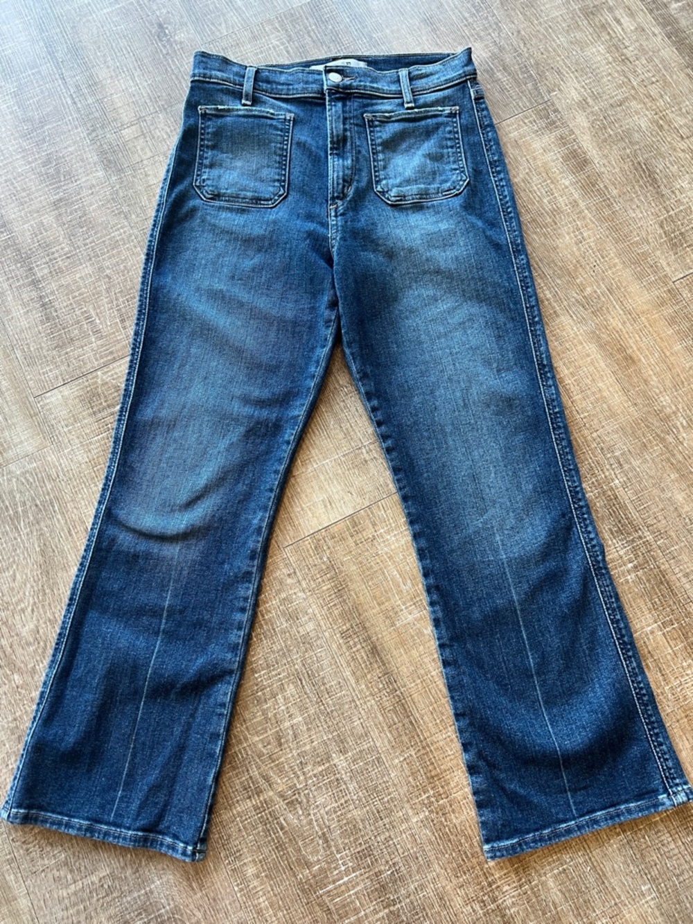 Joe's Jeans High-Rise Abilene Cropped Flare Jeans in Medium Blue size 27 - Picture 2 of 7